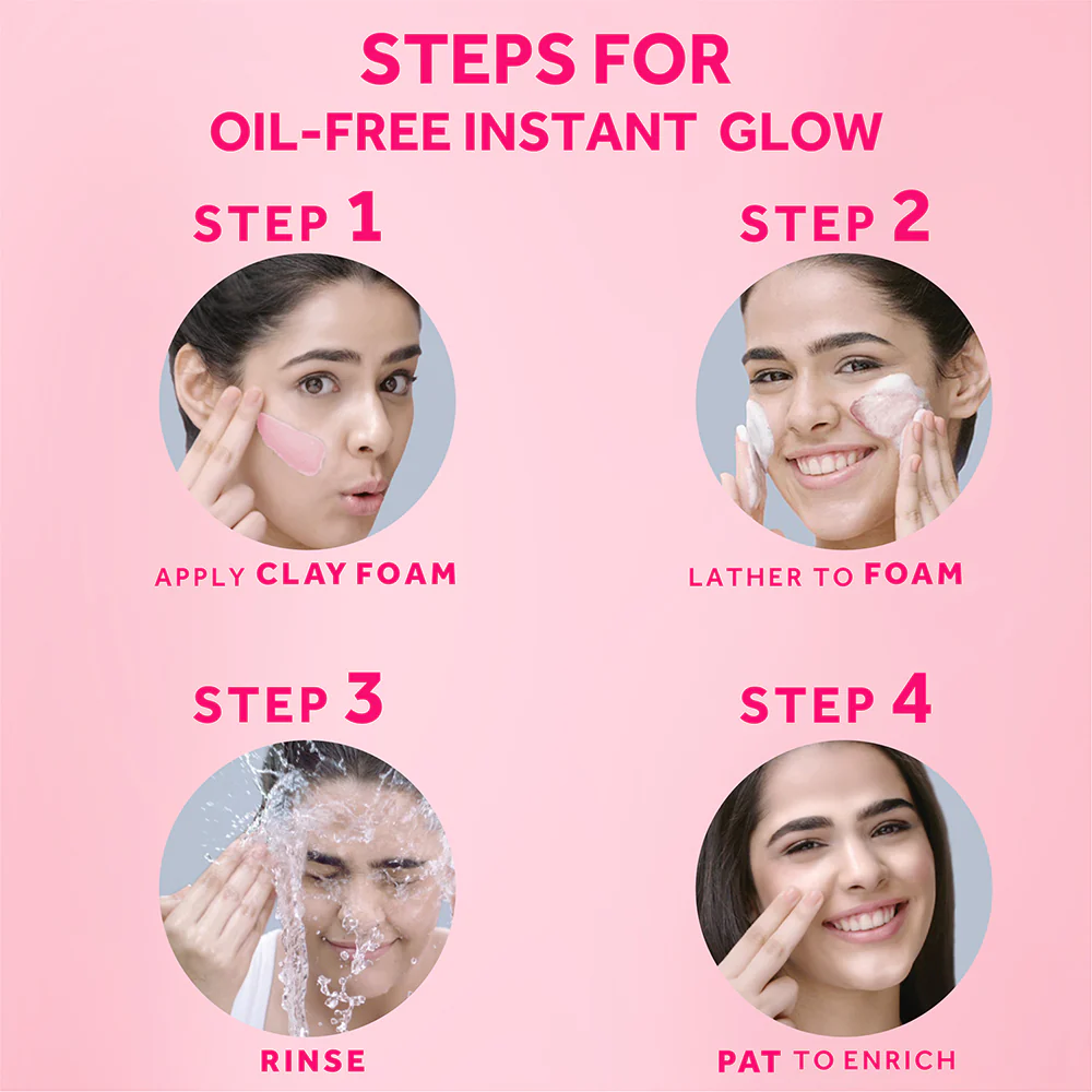 POND'S Bright Beauty Mineral Clay Facial Foam With Vitamin B3+, Oil Free Instant Glow, (90gm) - Image 7