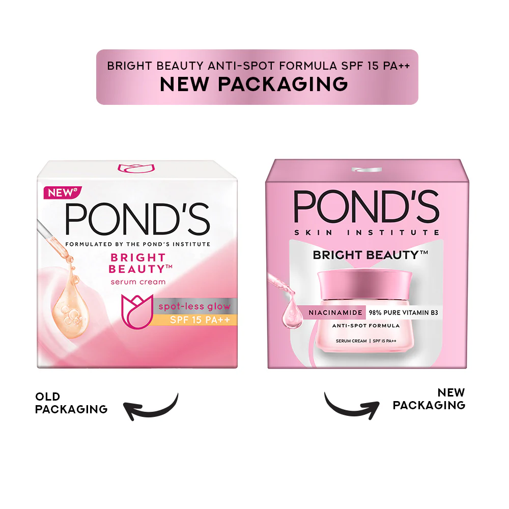 POND'S Bright Beauty Anti-Spot Serum Cream with Niacinamide and SPF 15 PA++, Fades Dark Spots - Image 12
