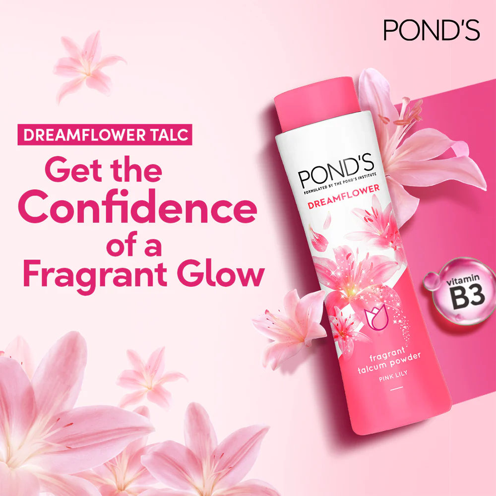 POND'S Dreamflower Fragrant Talcum Powder, With Vitamin B3, (400gm) - Image 6
