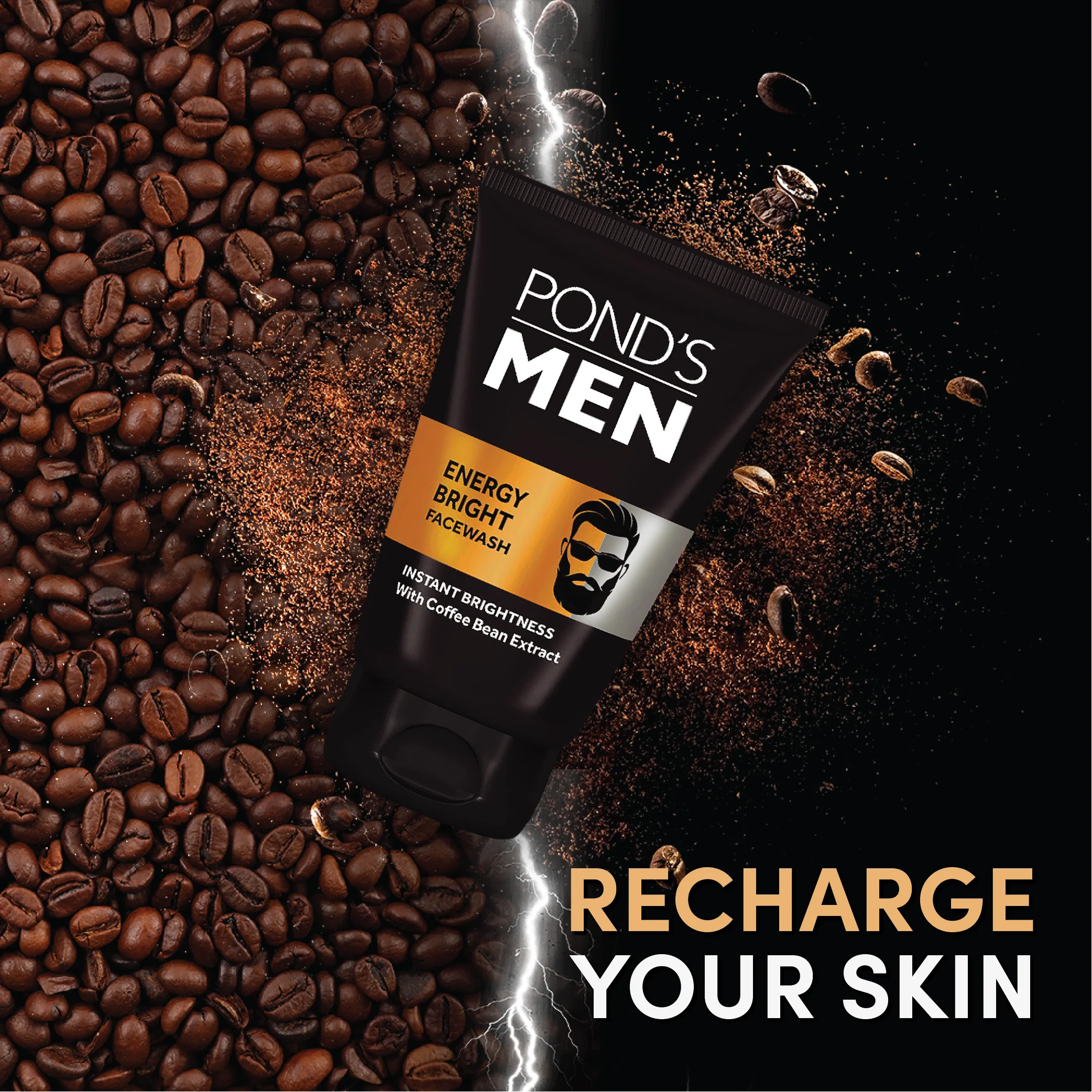 POND'S Men Energy Bright Facewash With Coffee Bean Extracts, (100gm) - Image 5