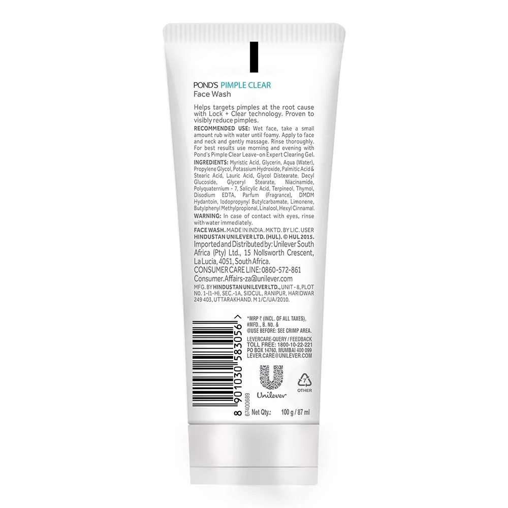 POND'S Pimple Clear Face Wash, Clears Pimple in 3 Days, (100gm) - Image 12