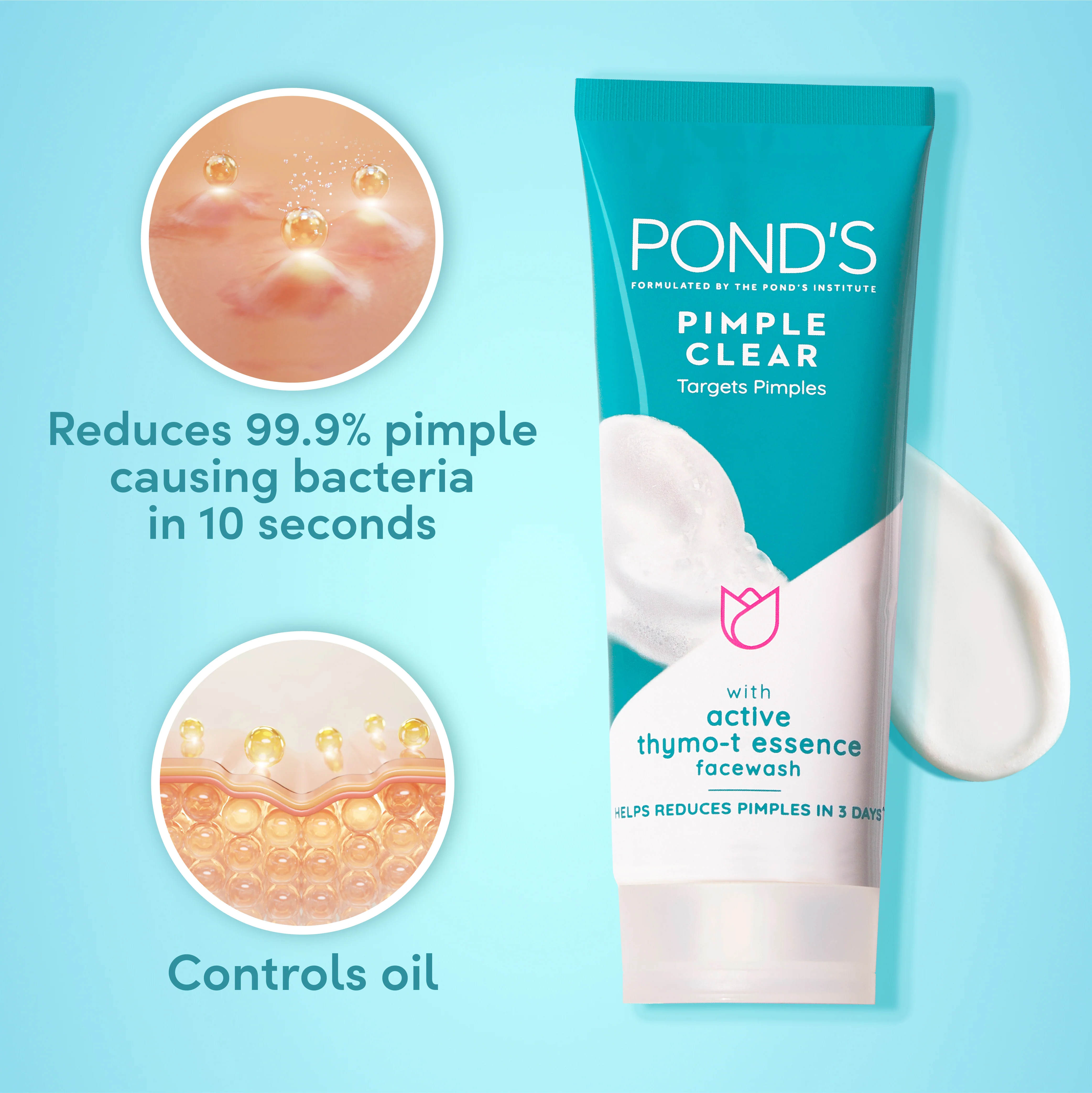 POND'S Pimple Clear Face Wash, Clears Pimple in 3 Days, (100gm) - Image 6