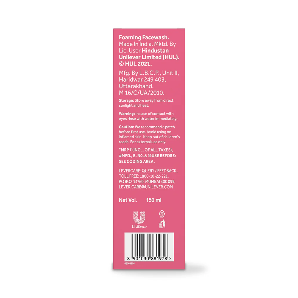 POND'S Bright Beauty Foaming Brush Facewash for Glowing Skin, Deep Clean Pores, All Skin Types (150 ml) - Image 3