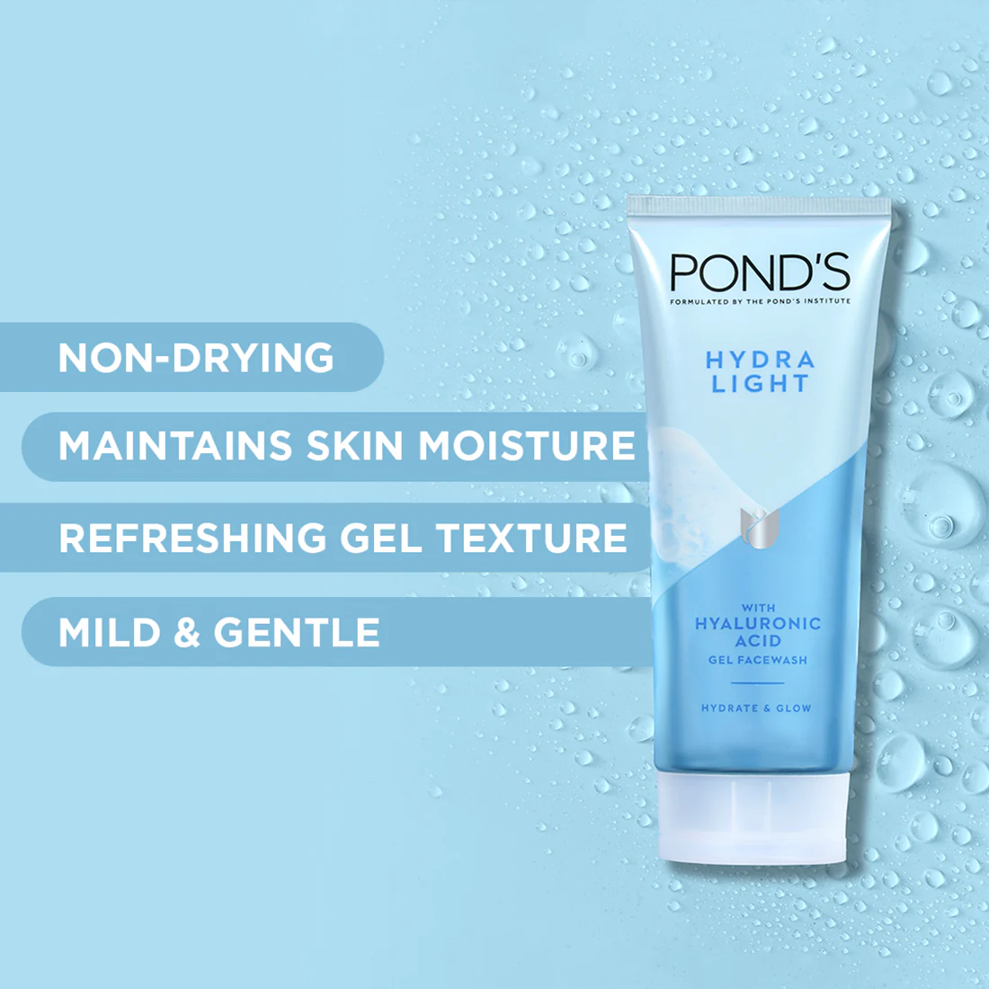 POND'S Hydra Light Hyaluronic Acid Hydrating Gel Facewash - Hydrate and Glow - Image 8