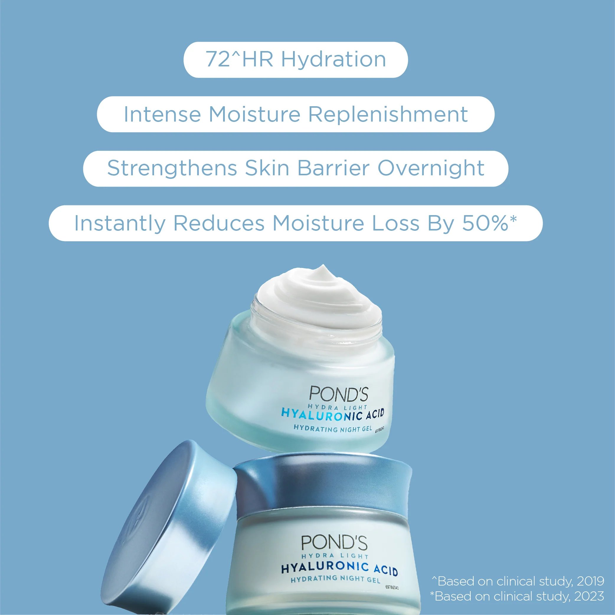 POND'S Hydra Light Hyaluronic Acid Hydrating Night Gel - Plumps Skin for 72 Hours - Image 7