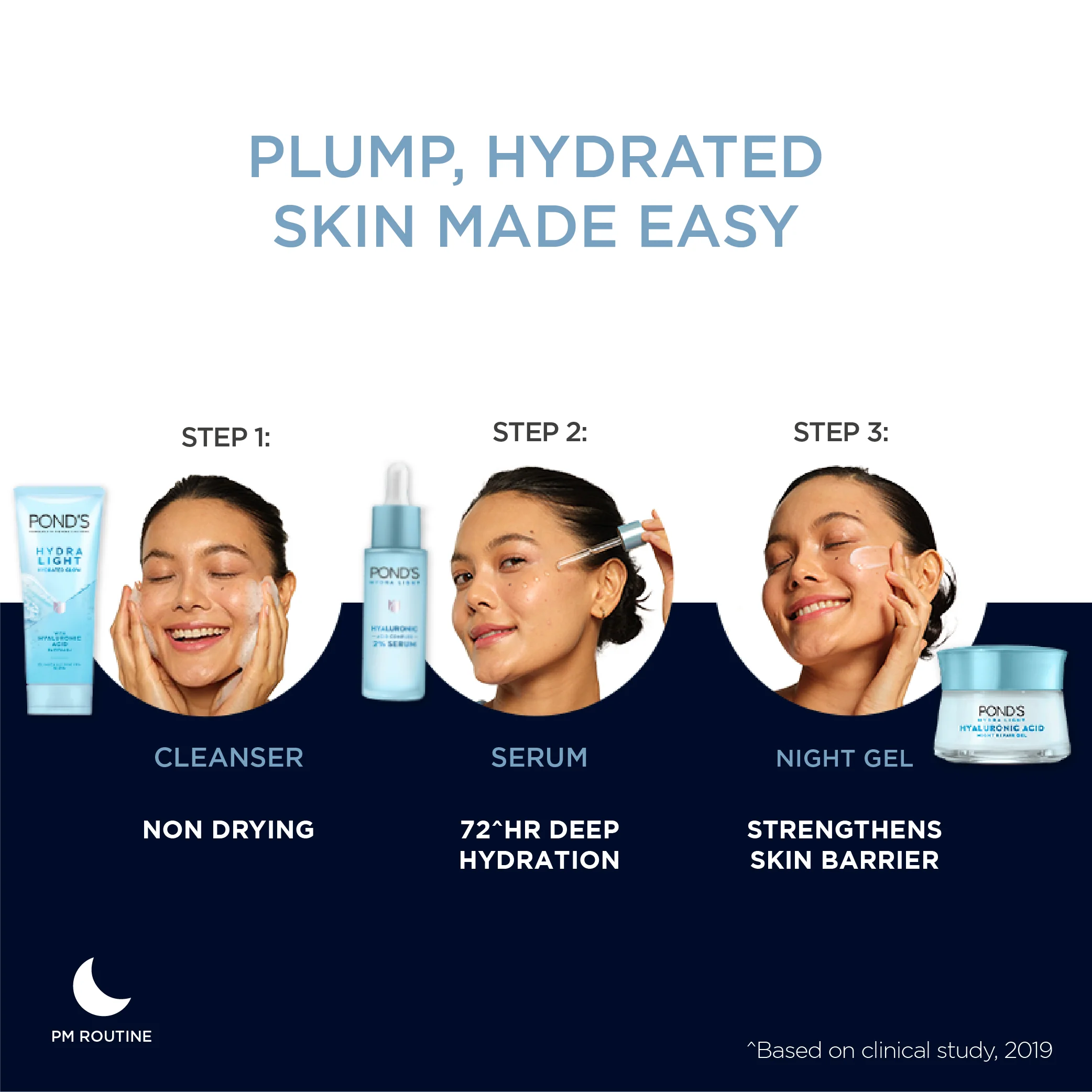 POND'S Hydra Light Hyaluronic Acid Hydrating Night Gel - Plumps Skin for 72 Hours - Image 8