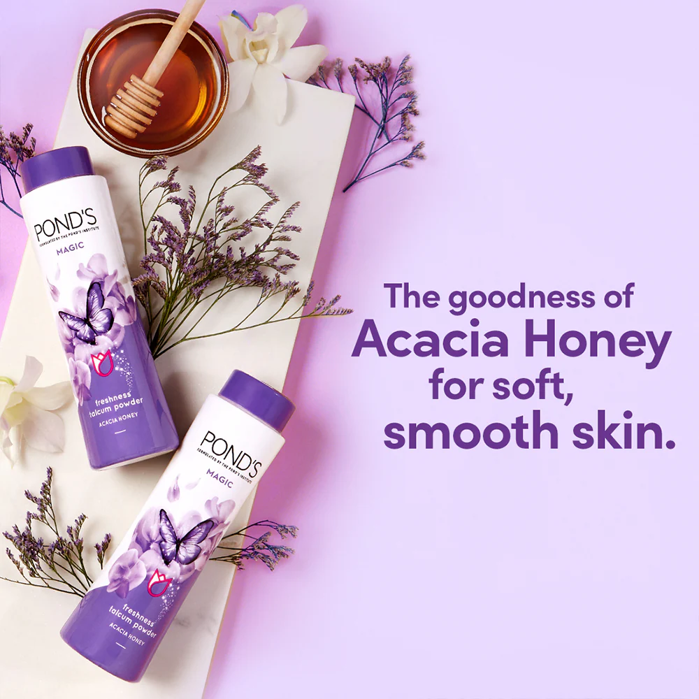 POND'S Magic Freshness Talcum Powder With Fragrance of Acacia Honey, (400 gm) - Image 5