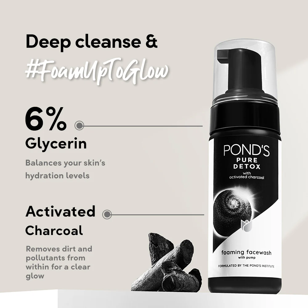 POND'S Pure Detox Foaming Pump Facewash 150ml - Image 10