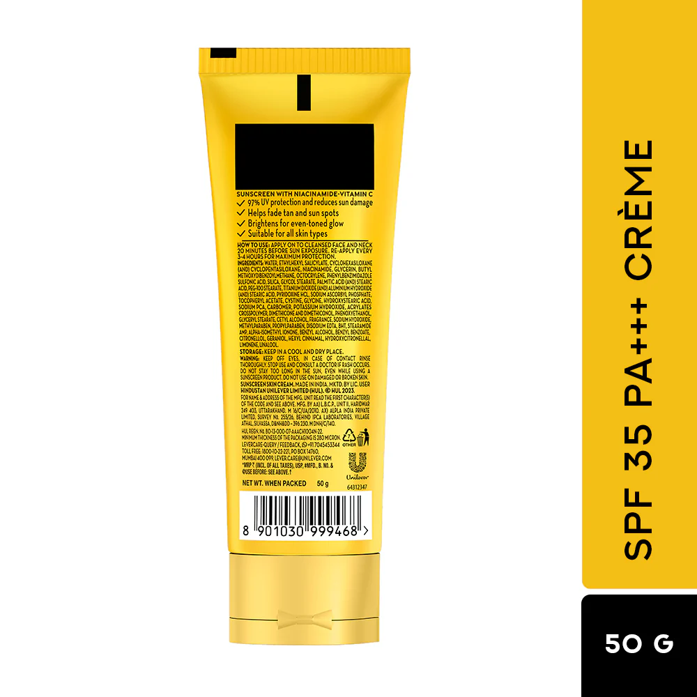 POND’S Sun Miracle SPF 35 PA+++ Light Sunscreen - Protect & Bright, With Niacinamide 50g - Image 3