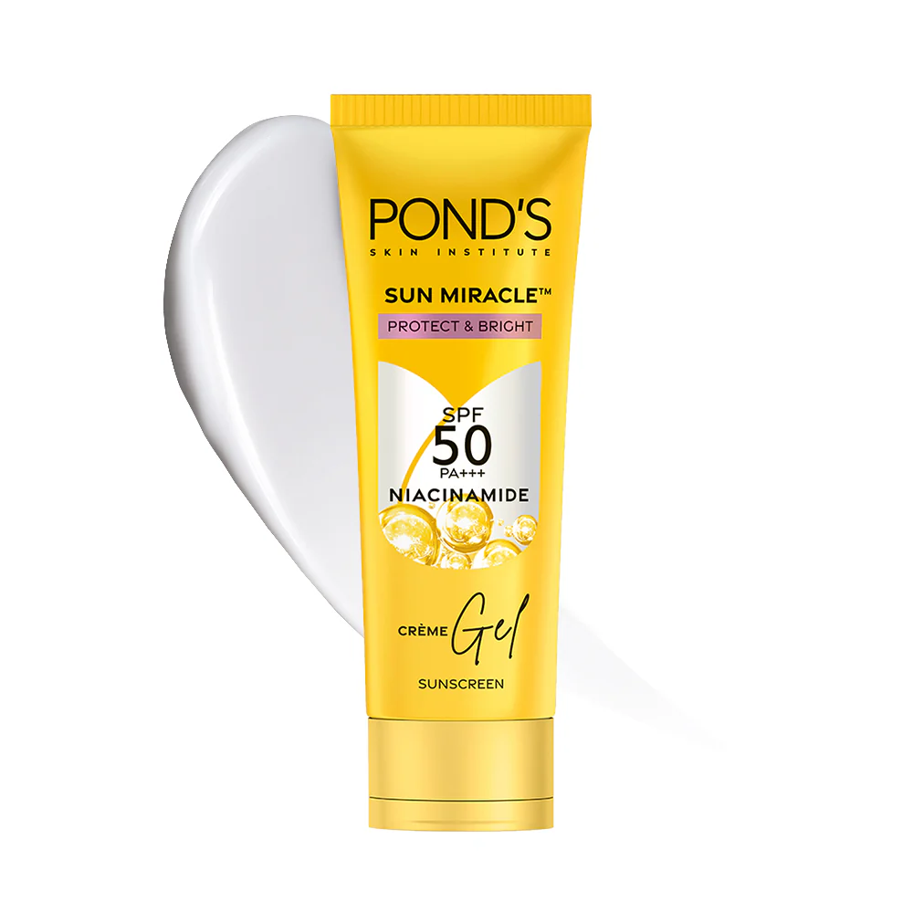 POND’S Sun Miracle SPF 50 PA+++ Crème Gel Sunscreen - Protect & Bright, With Niacinamide - Image 11