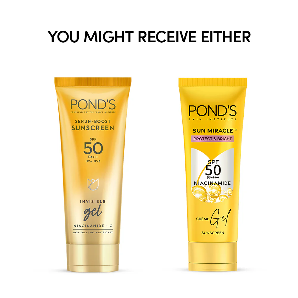 POND’S Sun Miracle SPF 50 PA+++ Crème Gel Sunscreen - Protect & Bright, With Niacinamide - Image 19