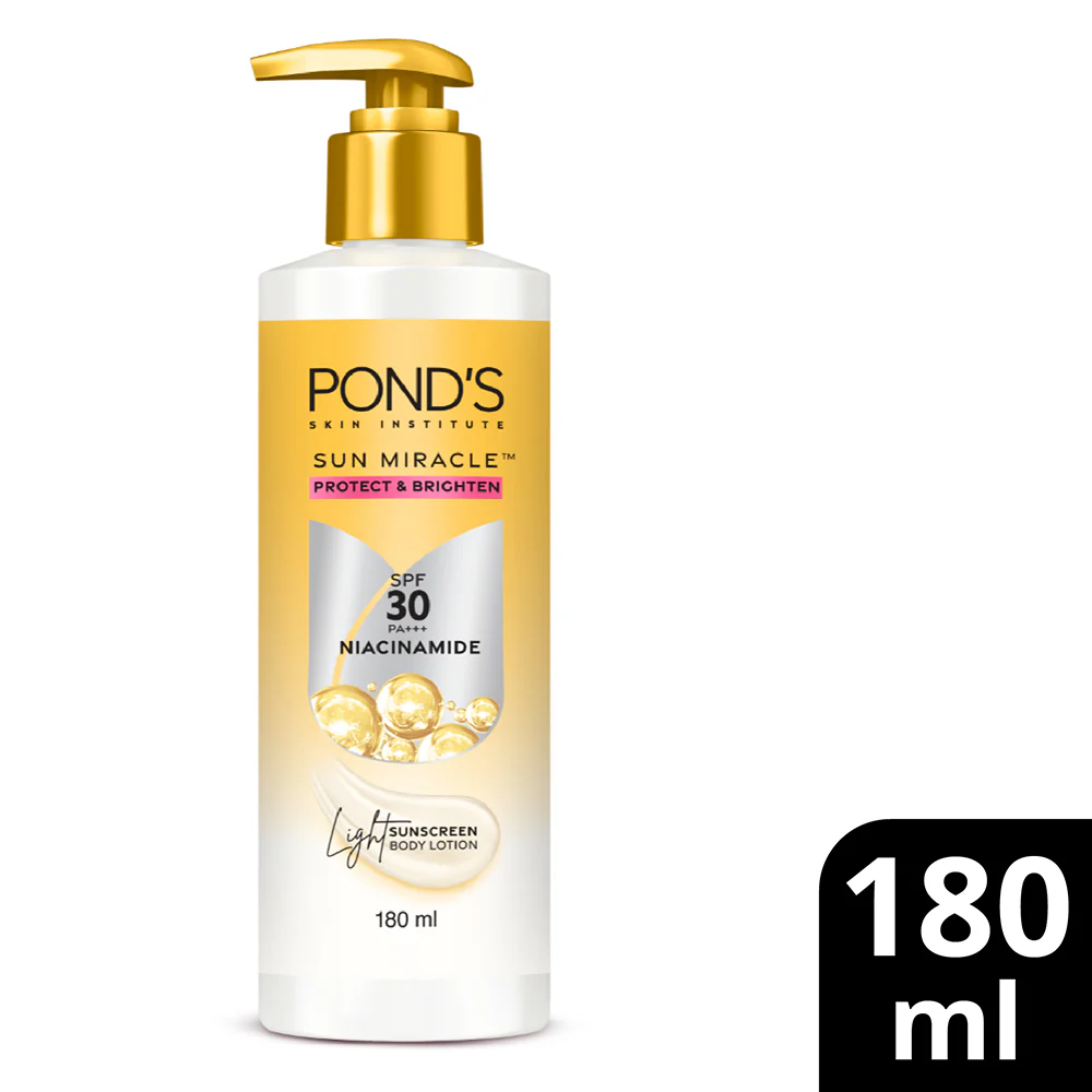 POND'S SUN MIRACLE SPF 30 PA +++ SUNSCREEN BODY LOTION - PROTECT & BRIGHT WITH NIACINAMIDE - Image 3