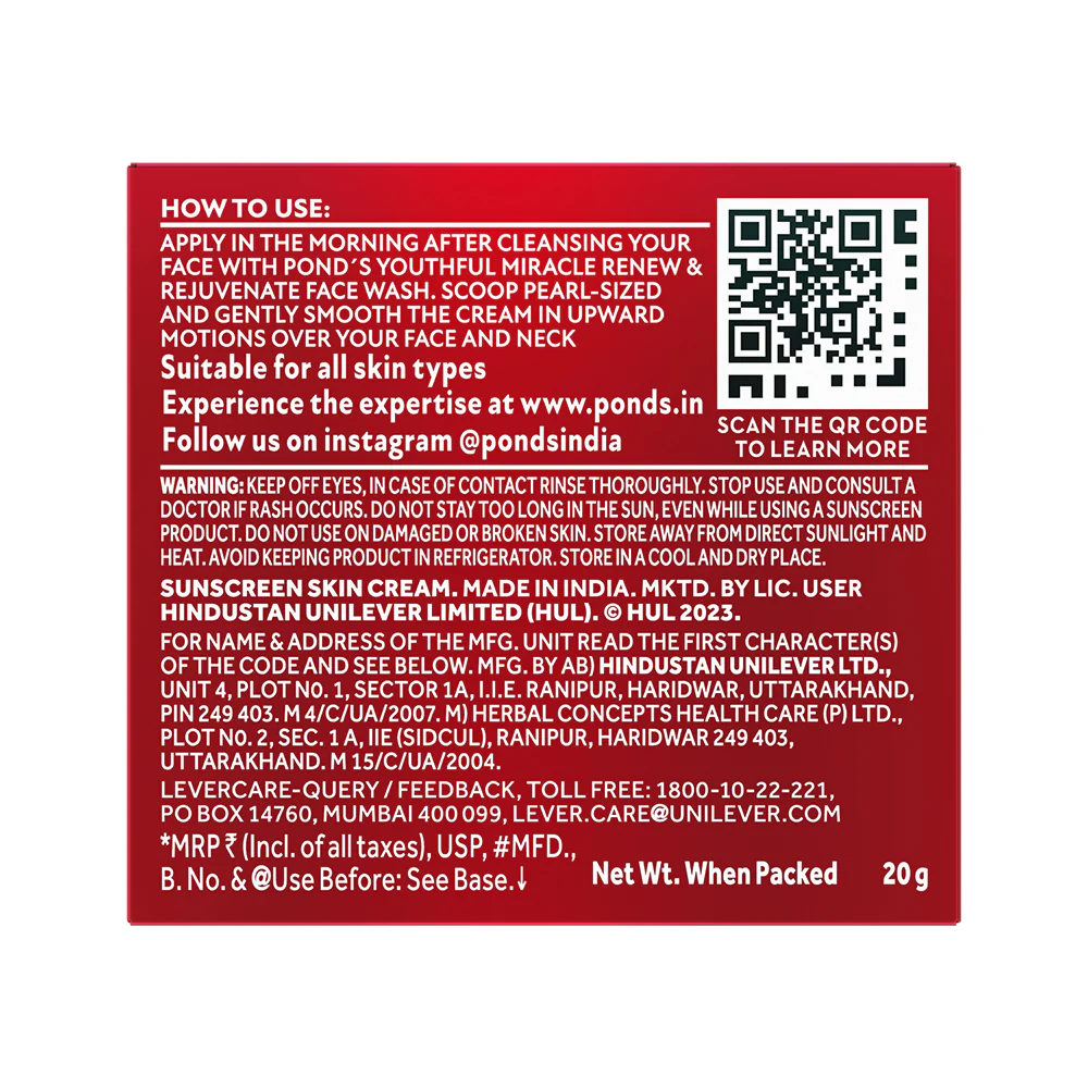 POND'S Youthful Miracle Hexyl Retinol Complex, Renew & Repair Day Cream SPF 15 PA++ - Image 10