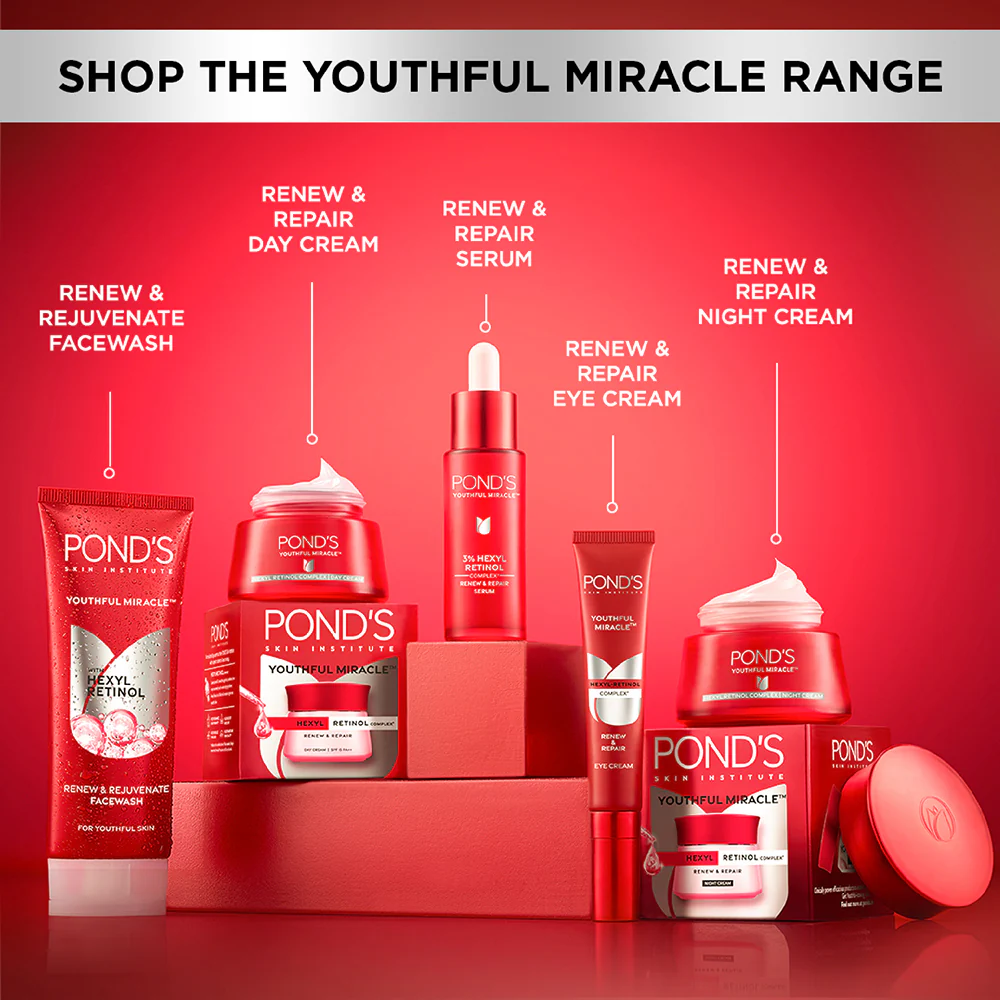 POND'S Youthful Miracle Hexyl Retinol Complex, Renew & Repair Day Cream SPF 15 PA++ - Image 9