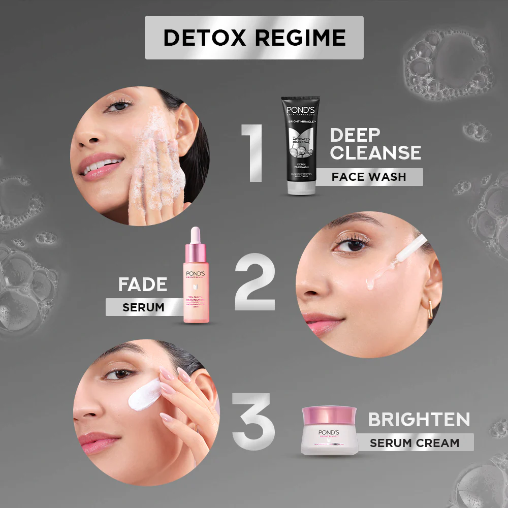 POND'S Bright Miracle Detox Facewash with 10X Power of Charcoal - Image 10