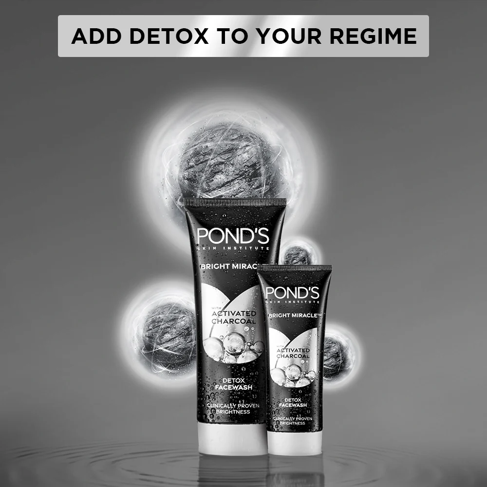 POND'S Bright Miracle Detox Facewash with 10X Power of Charcoal - Image 13