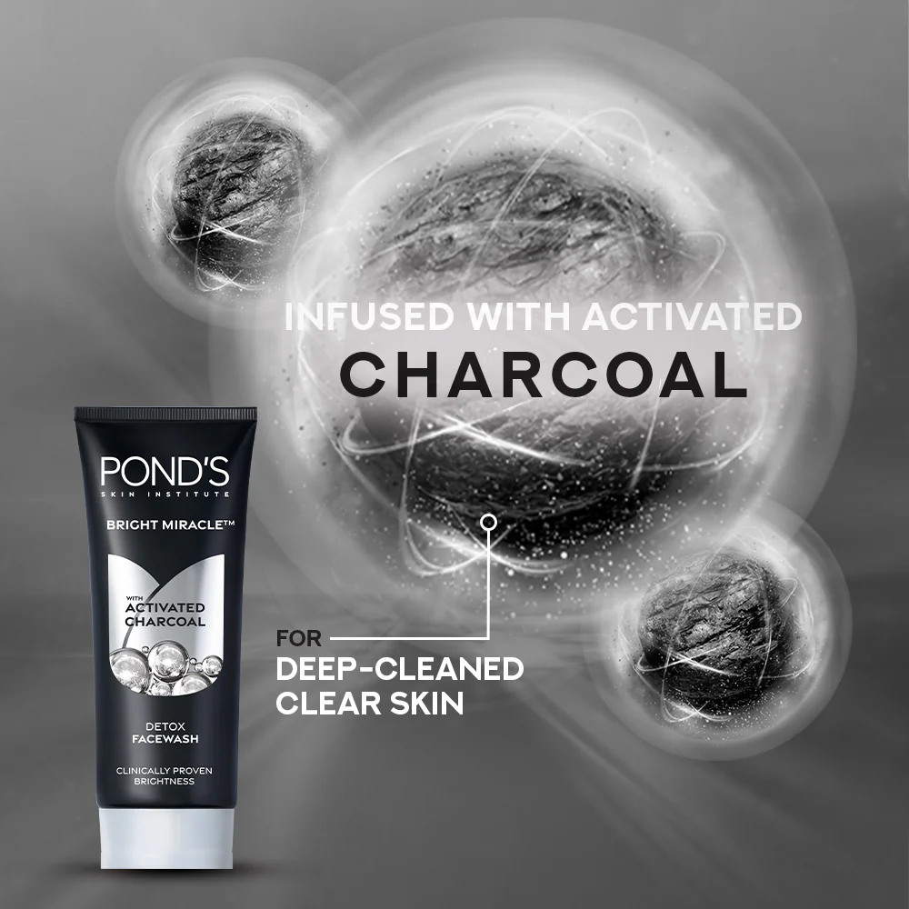 POND'S Bright Miracle Detox Facewash with 10X Power of Charcoal - Image 18