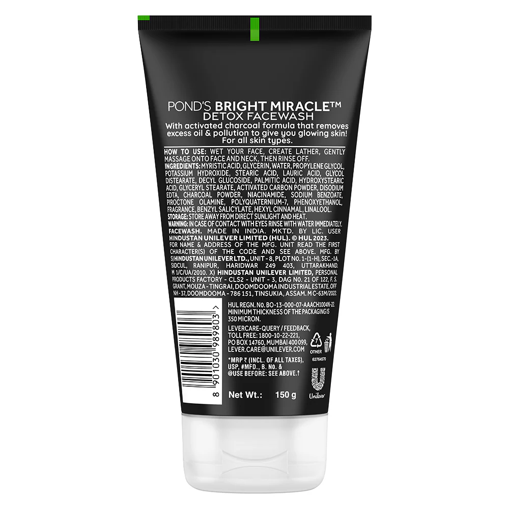 POND'S Bright Miracle Detox Facewash with 10X Power of Charcoal - Image 26