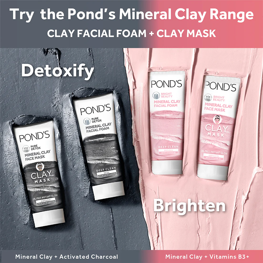 POND'S Pure Detox Mineral Clay Facial Foam For Oil Free Glow, (90gm) - Image 9