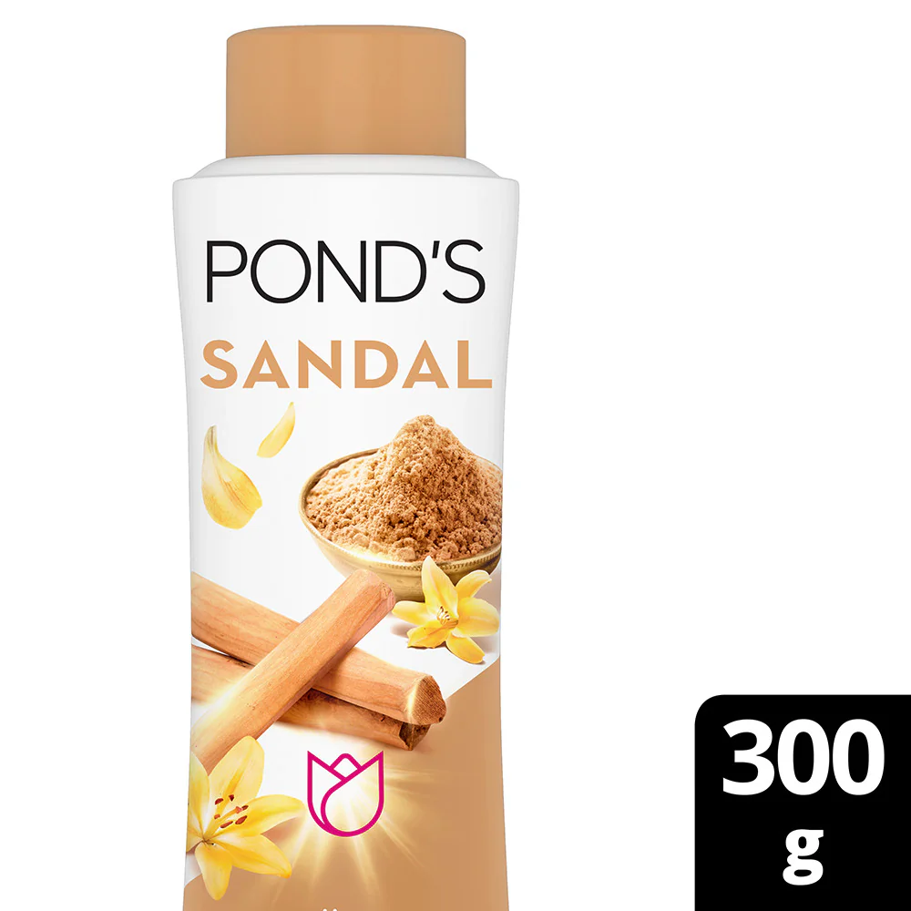 POND'S Sandal Radiance Talcum Powder, Natural Sunscreen, 300 g - Image 3