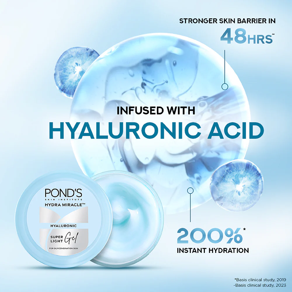 POND'S Super Light Gel Oil-Free Moisturize with Hyaluronic Acid & Vitamin E 48HR Hydration - Image 13